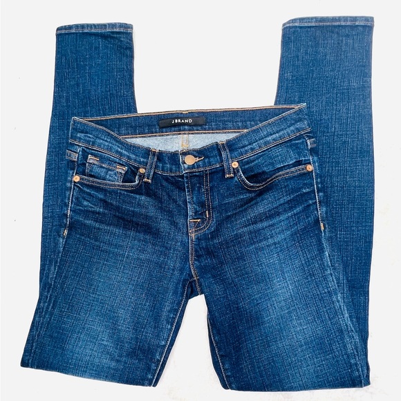 J BRAND Skinny Leg League Medium Wash Mid-Rise Skinny Jeans Denim Size 26 - Picture 5 of 11